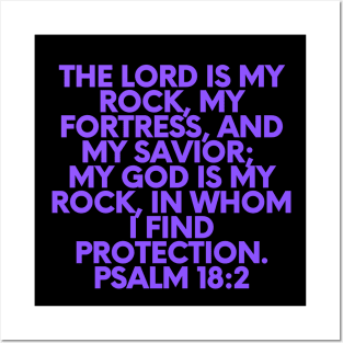 Bible Verse Psalm 18:2 Posters and Art